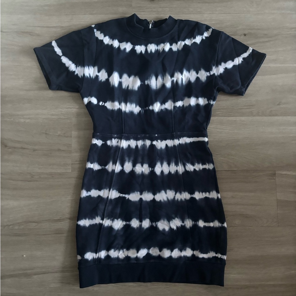 Michael Kors Navy and White Patterned Mini Dress